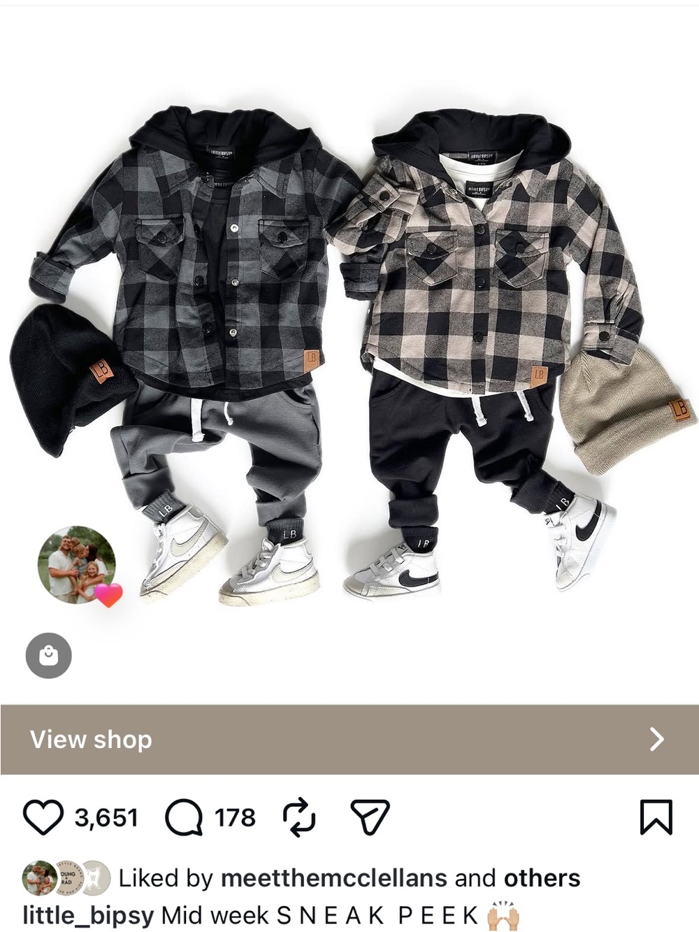 Flannel Shacket - Plaid Hooded Flannel Shirt - match your mini!